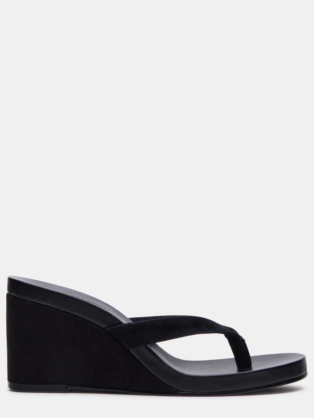 Steve Madden Thong Sandals - Black Suede